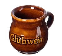 KADAX Bicchiere per vin brulé, 250 ml, 1 pezzo, tazza di argilla con manico per vin brulé, tazza in ceramica, tazze per vin brulé in argilla, tazze di Natale