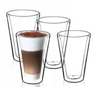 KADAX bicchieri a doppia parete, set, 380 ml, bicchieri termici in vetro boro...