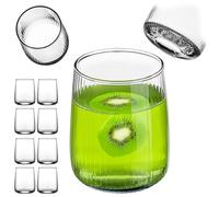 KADAX Bicchieri da acqua 310 ml, set da 8 pezzi, eleganti bicchieri con struttura scanalata, bicchieri per acqua, succhi di frutta, bevande analcoliche e cocktail, bicchieri in vetro, bicchieri da