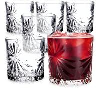KADAX Bicchieri da bere, 6 -vetri, bicchieri d'acqua, bicchiere di succo, bicchieri per acqua, bevande, succo, festa, giardino, bicchiere universale, design moderno (300 ml, sole)