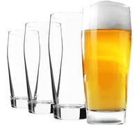KADAX Bicchieri da birra, 510 ml, classici bicchieri da birra a grano, in vetro di alta qualità, per feste di famiglia o feste, bicchieri da birra (4 x 510 ml)