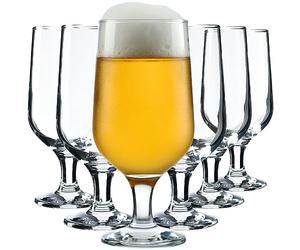 KADAX Bicchieri da birra, tulipano in vetro di alta qualità, bicchieri da 385 ml, bicchieri di grano sui piedi, bicchieri per birra, cocktail e bevande (set da 6 pezzi, Bertha)