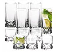 KADAX Bicchieri in vetro di alta qualità, 12 pezzi, 6 x 325 ml alto + 6 x 325...