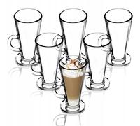 KADAX Latte Macchiato Bicchieri, Set di 6, 260 ml, Bicchieri da caffè con manico