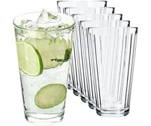 KADAX Bicchieri per bevande, bicchieri in vetro di neutro, calici multiuso, bicchieri per acqua, bicchieri universali per bevande, mojito, gelato (Amalia, 360 ml, 6)