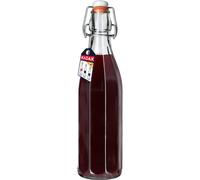 KADAX Bottiglie di Vetro con Chiusura Ermetica a Tappo Meccanico per Conservazione di Bevande, Ideale per Vino, Acqua e Liquori (Set di 3, 750 ml)