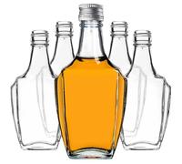 KADAX Bottiglie di vetro da 250 ml, con tappo a vite, 10 pezzi, bottiglia vuota da riempire, liquore in vetro