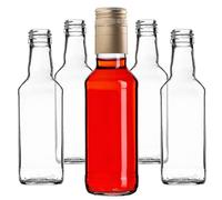 KADAX bottiglie in vetro 200ml con tappo a vite - bottiglie vuote da riempire per liquore, grappa, olio e aceto, conservazione alimentare