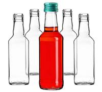 KADAX bottiglie in vetro 200ml con tappo a vite Verde - bottiglie vuote da riempire per liquore, grappa, olio e aceto, conservazione alimentare