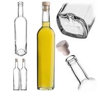 KADAX Bottiglie in vetro con tappo in sughero, bottiglie trasparenti da riempire, bottiglie per bevande fatte in casa, bottiglie di liquore riutilizzabili (Joonis 0,5 l, 2 pezzi), K9358