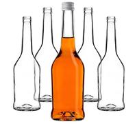 KADAX Bottiglie per liquori, 500 ml, 50 pezzi, bottiglie vuote per riempire olio, aceto, liquore, vino e grappa, bottiglie di vetro, bottiglie di liquore, bottiglie di succo (bianco)