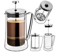 KADAX Caffettiera 1 litro, French Press in vetro borosilicato e acciaio inox, caffettiera manuale, caffettiera grande