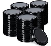 KADAX Cap tappo a vite Kadax FI66 mm, set di set set, coperchio per cantare adatto per occhiali da 200 ml e 315 ml, coperchio a torsione con 4 denti rast, coperchio (50 pezzi, nero)