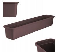 KADAX Fioriera da balcone 80 cm, marrone, in plastica di alta qualità, per interni ed esterni, fioriera per balcone, terrazza o davanzale