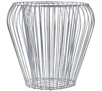 KADAX Cesto per piante di gabbione rotondo in acciaio zincato 42 cm