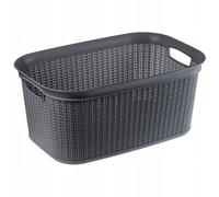 KADAX Cesto Portabiancheria, Cassapanca in Plastica, Portabiancheria 27L, Ant...
