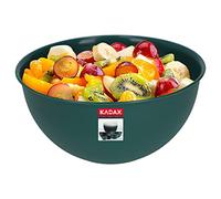 KADAX Ciotola fatta di plastica, insalata, ciotola impilabile, ciotola di plastica, ciotola da cucina, ciotola rotonda per cucina, insalata, pasta, lavastoviglie -safe (5L, verde)