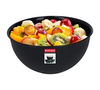 KADAX Ciotola fatta di plastica, insalata, ciotola impilabile, ciotola di plastica, ciotola da cucina, ciotola rotonda per cucina, lattuga, pasta, lavastoviglie -safe (2L, antracite)