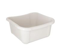 KADAX - Ciotola per bucato rettangolare e resistente, con comodi manici e portaoggetti, vasca da bagno compatta per la pulizia (bianco, 8 l)