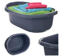 KADAX Ciotola per il lavaggio da 30 l, grande ciotola in plastica, ciotola di plastica versatile, ciotola di plastica, ciotola per bagno, vasca (grigio scuro)