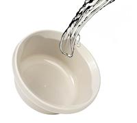 KADAX Ciotola per lavaggio in plastica opaca, rotonda, durevole, per acqua domestica bagno, vasca multiuso (crema)