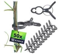 KADAX Clip per piante, 7,5 x 5,5 cm, set da 50 pezzi, clip per piante rampicanti, pomodori, grucce per piante, staffe per giardino e serra