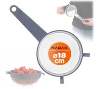 KADAX Colino da cucina Ø 18 cm in plastica, setaccio fine per setacciare farina, zucchero a velo e ingredienti da forno, filtro per riso a maglia fine, piccolo colino per zucchero a velo, colino in