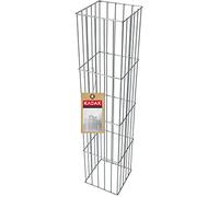 KADAX Colonna acciaio, barre, pilastri della griglia in acciaio, pilastri della griglia originali, gabs di pietra, gabioni ornamentali, gabion, cesto di pietra, cesto di filo (L, rettangolare)