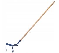 KADAX Coltivatore in metallo con manico in legno, 3 denti, 15 x 174 cm
