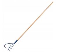 KADAX Coltivatore in metallo con manico in legno, 3 denti, 16 x 170 cm