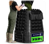 KADAX Compostiera Giardino plastica | composter rifiuti Giardino | bidone Compost Stabile | Resistente UV | biorifiuti riciclo