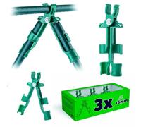 KADAX Connettore per asta di piante, Ø 16 mm, 3 pezzi, collegamento stabile per bacchette per piante, pomodori e tralicci, connettori per piante in plastica