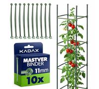 KADAX Connettore per asta per piante, Ø 11 mm, 10 pezzi, elementi di fissaggio per tralicci, torri di traliccio e supporti per piante in giardino, connettori per aste