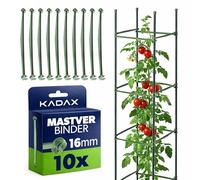 KADAX Connettore per asta per piante, Ø 16 mm, 10 pezzi, elementi di fissaggio per tralicci, torri di traliccio e supporti per piante in giardino, connettori per aste