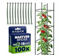 KADAX Connettore per asta per piante, Ø 16 mm, 100 pezzi, connettori per piante rampicanti, rankobelisk e supporti per pomodori in serra, connettori per aste