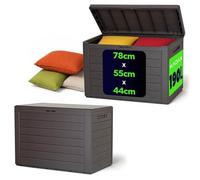KADAX Contenitore da giardino, scatola di plastica per riporre cuscini, giocattoli e accessori per sedie, per giardino e terrazzo
