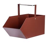 KADAX Contenitore di cenere metallico, 32 x 21 cm, con manico comodo, per camino e griglia, marrone