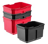 KADAX Contenitore per attrezzi in plastica PP, contenitore per unghie, in diverse misure, per chiodi e viti (set da 4 - 15,6 x 11 cm)