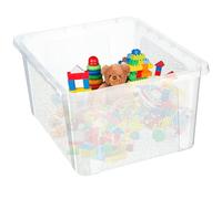 KADAX Contenitore rettangolare per la conservazione con coperchio, contenitore per la conservazione, contenitore impilabile, scatola di plastica, scatola di plastica, contenitore salvaspazio (20L