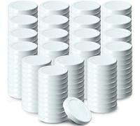 KADAX Coperchio a vite fi43 mm, in metallo, per barattoli, 200 pezzi, Bianco