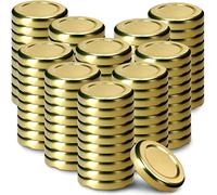 KADAX Coperchi a vite fi43 mm, set di tappi twist-off in metallo, adatti per barattoli da 40 ml, coperchi di ricambio con 4 denti di bloccaggio, per vasetti, bottiglie e barattoli per conserve (100