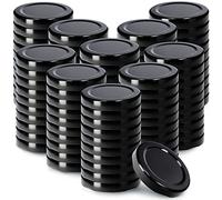 KADAX coperchi a vite Twist-Off Ø53 mm nero - coperchi di ricambio in metallo per barattoli da 115ml e bottiglie per succhi, chiusura ermetica