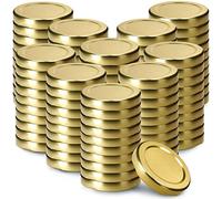 KADAX coperchi a vite Twist-Off Ø53 mm oro - coperchi di ricambio in metallo per barattoli da 115ml e bottiglie per succhi, chiusura ermetica