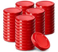 KADAX coperchi a vite Twist-Off Ø53 mm rosso - coperchi di ricambio in metallo per barattoli da 115ml e bottiglie per succhi, chiusura ermetica