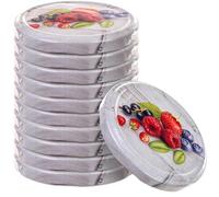KADAX coperchi a vite Twist-Off Ø82 mm frutti di bosco ver.2 - coperchi di ricambio in metallo per barattoli 235-900ml per conserve, marmellate e sottaceti, chiusura ermetica