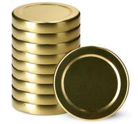 KADAX Set di 200 coperchi a Vite Twist-off Ø53 mm Oro - coperchi di Ricambio in Metallo per barattoli da 115ml e Bottiglie per succhi, Chiusura ermetica