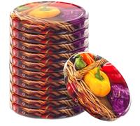 KADAX Coperchio a vite fi82 mm x 10 pz, set di coperchi twist-off in metallo, coperchi di ricambio per barattoli da conserva, con 6 denti di chiusura per vasetti e barattoli (cesto di verdura)