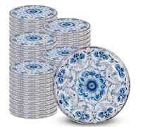 KADAX Coperchio a vite fi82 mm x 50pz, Set di coperchi Twist-Off in metallo, Coperchi di ricambio per barattoli per conserve (Weiß/Blau, 50 pezzi)