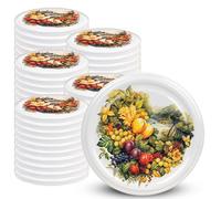 KADAX Coperchio a vite fi82 mm x 50pz, Set di coperchi Twist-Off in metallo, Coperchi di ricambio per barattoli per conserve (Obstgarten, 50 pezzi)