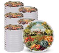 KADAX Coperchio a vite fi82 mm x 50pz, Set di coperchi Twist-Off in metallo, Coperchi di ricambio per barattoli per conserve (Gemüsefeld, 50 pezzi)